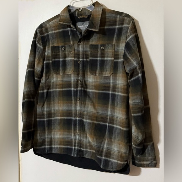 Men's Plaid Shirt Jacket - Black and Brown - Picture 3 of 6